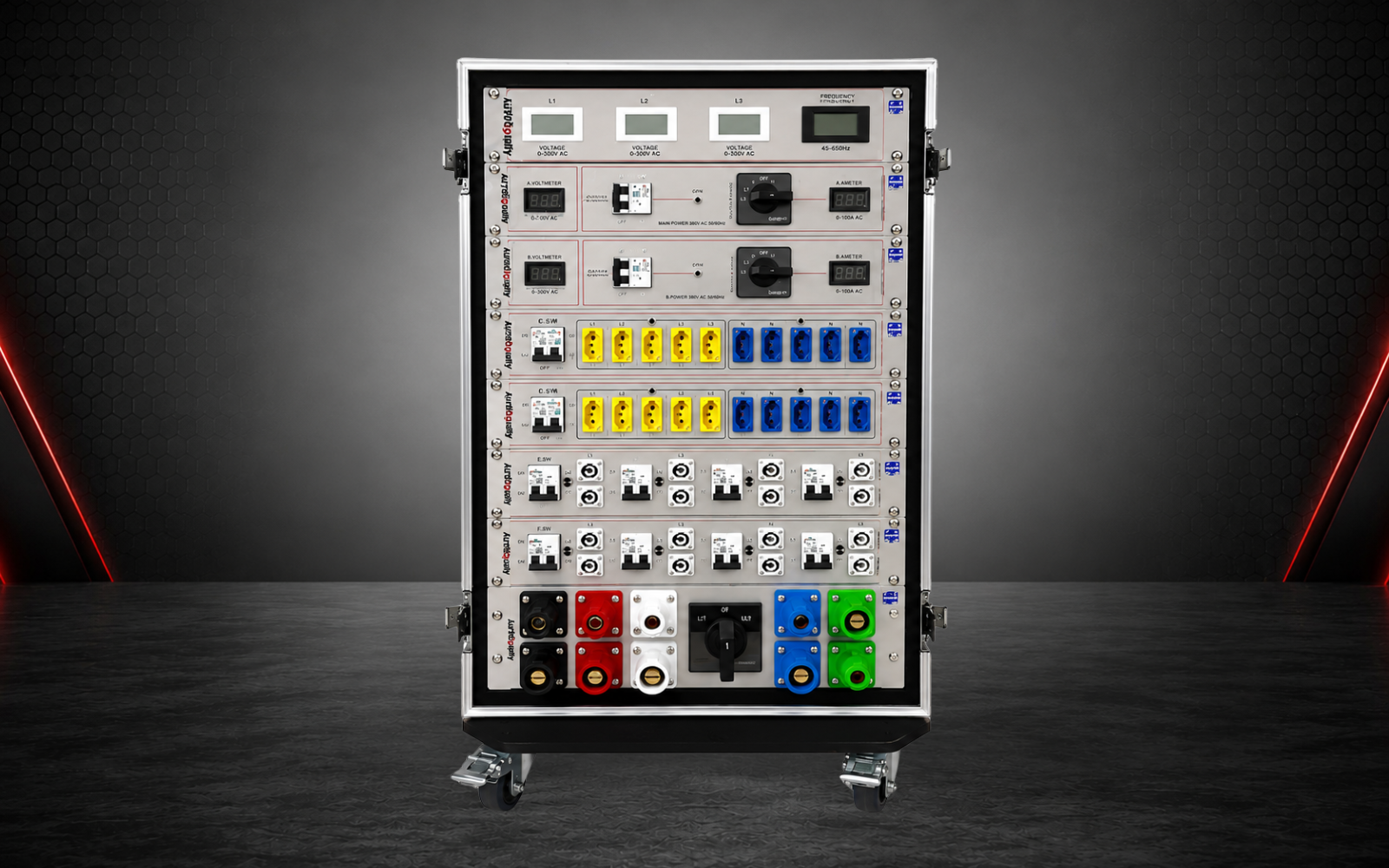 Main Power Sob Medida 1020 AudioQuality com entrada Camlock 400A e tomadas 32A