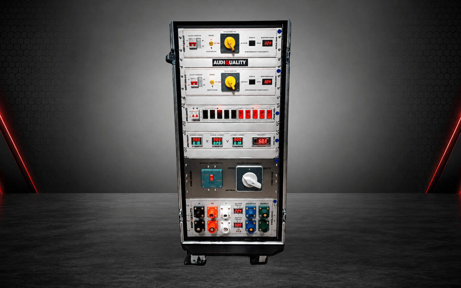 Main Power Sob Medida 1000 AudioQuality em rack 24UR com entrada e link Camlock 400A