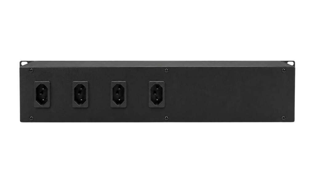 Distribuidor de energia rack DRN-20A AudioQuality com 4 tomadas traseiras NBR 20A