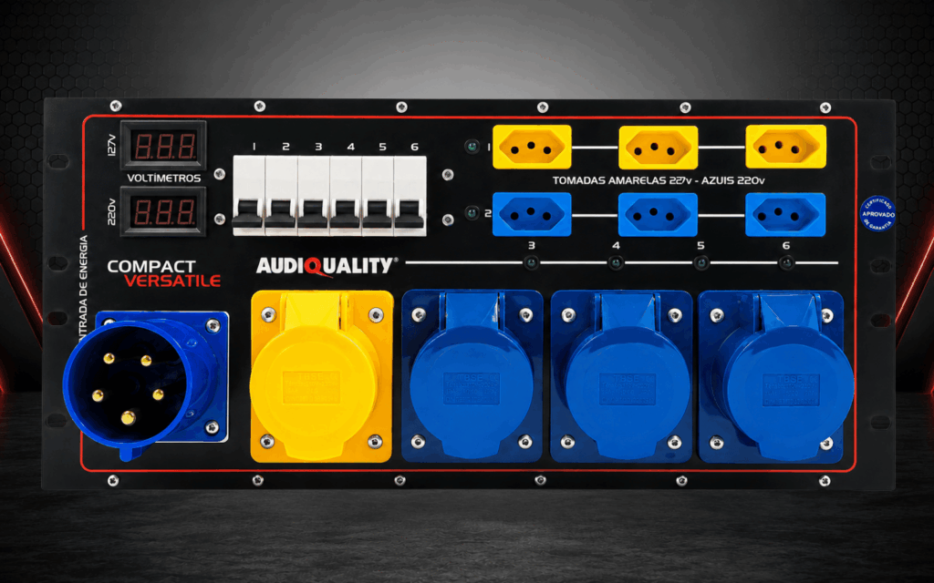 Main Power Compact Versatile Max AudioQuality com case para operações profissionais