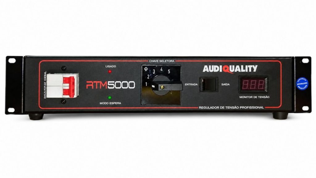 RTM 5000 AudioQuality regulador rack 2U com ajuste manual de tensão