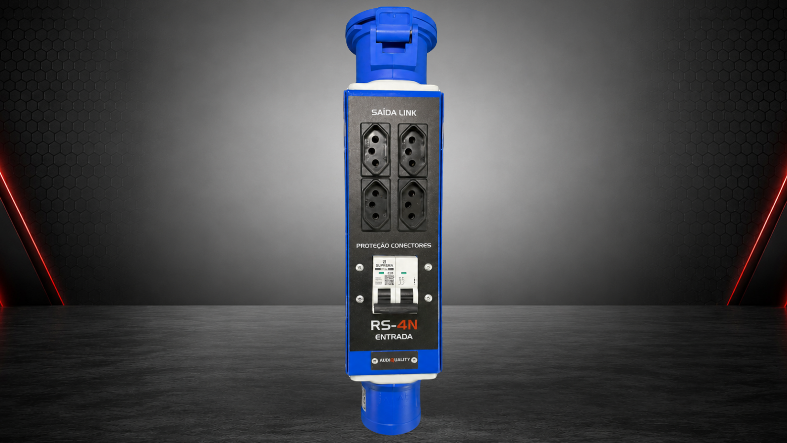 Régua RS-4N 220V AudioQuality com tomadas NBR 2P+T