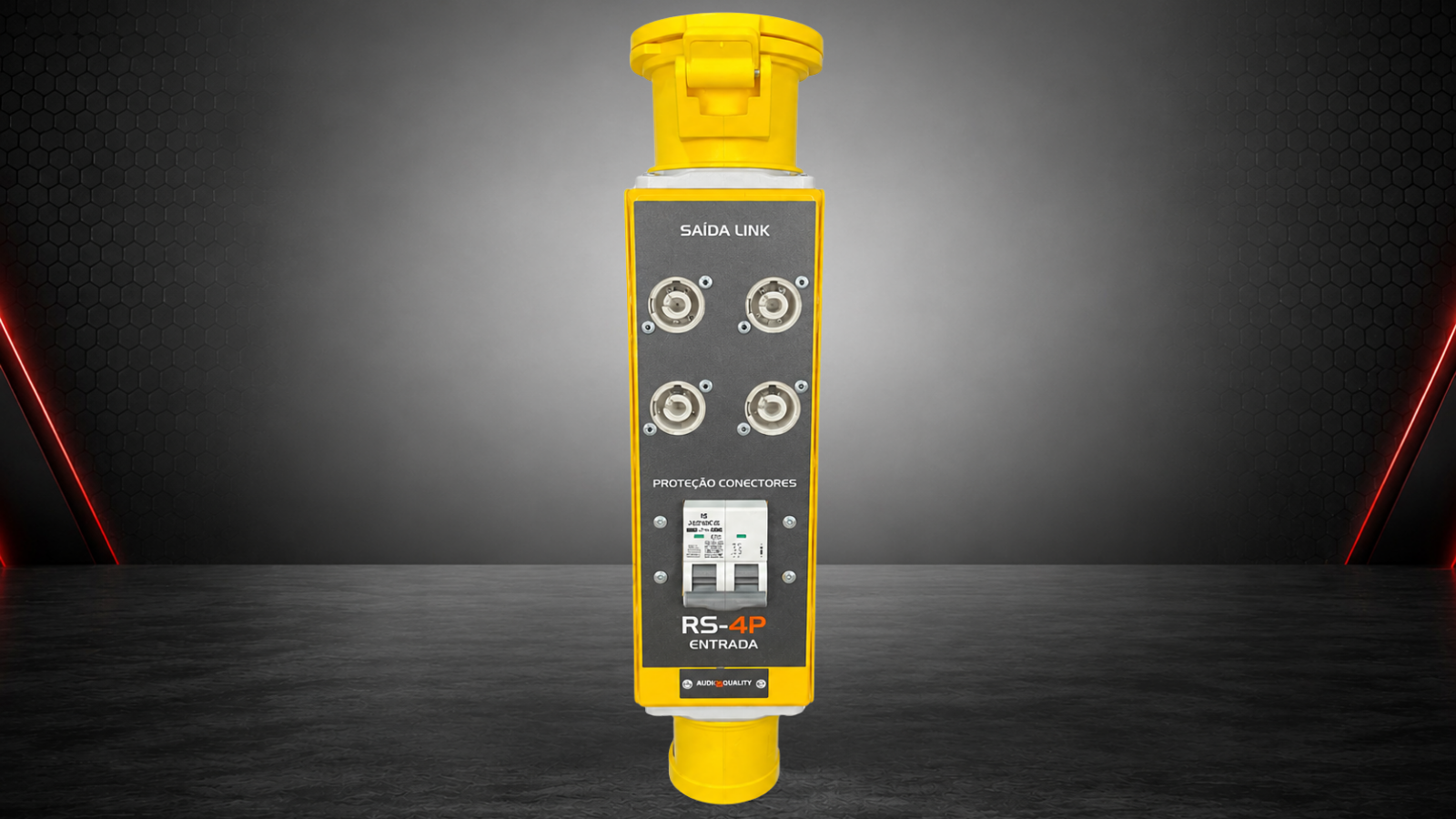 Régua RS-4P 127V AudioQuality com conectores PowerCon