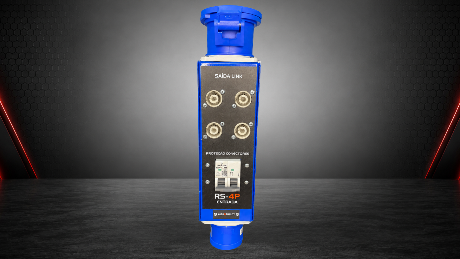 Régua RS-4P 220V AudioQuality com conectores PowerCon