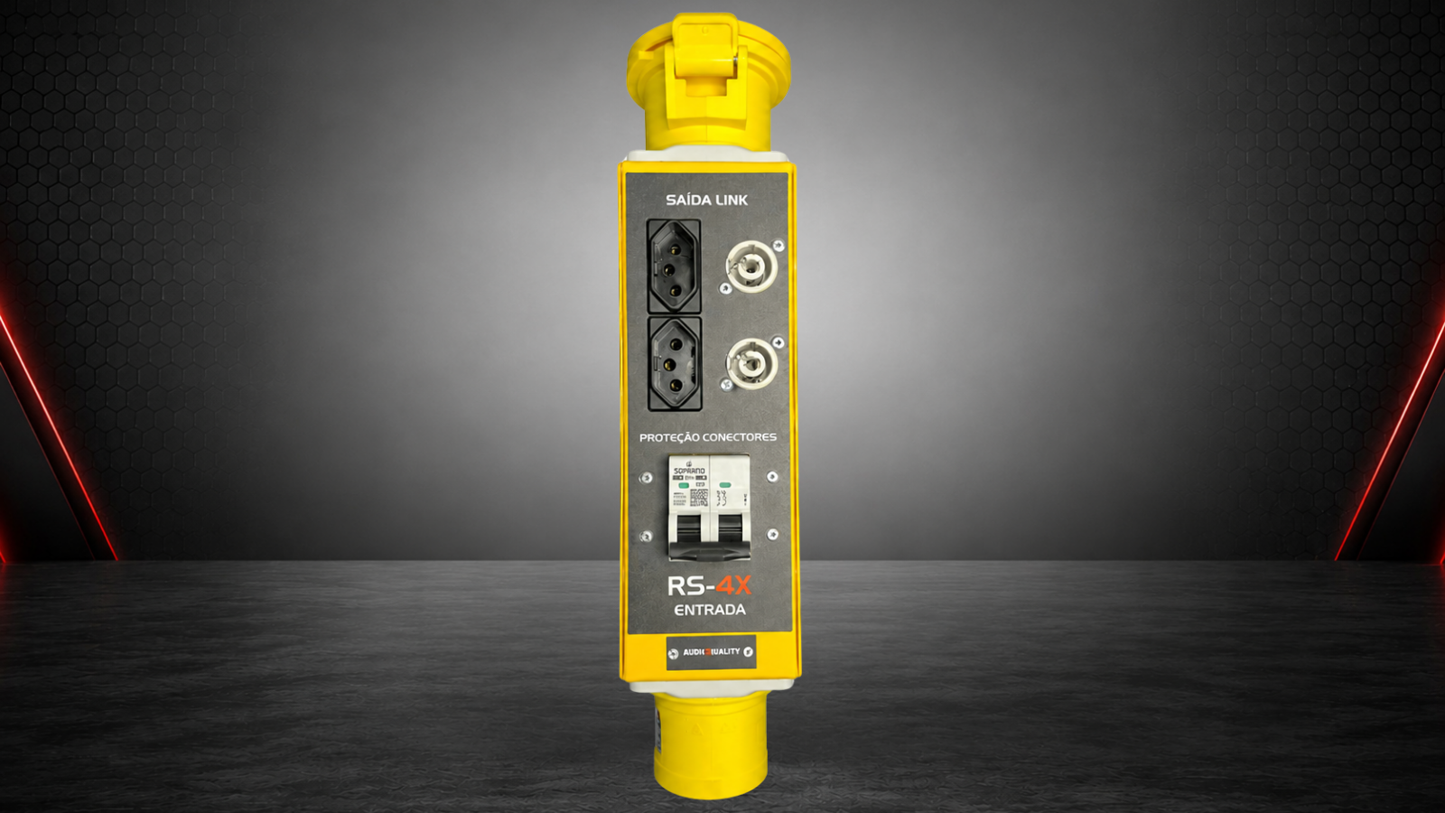Régua RS-4X 127V AudioQuality com tomadas NBR e conectores PowerCon