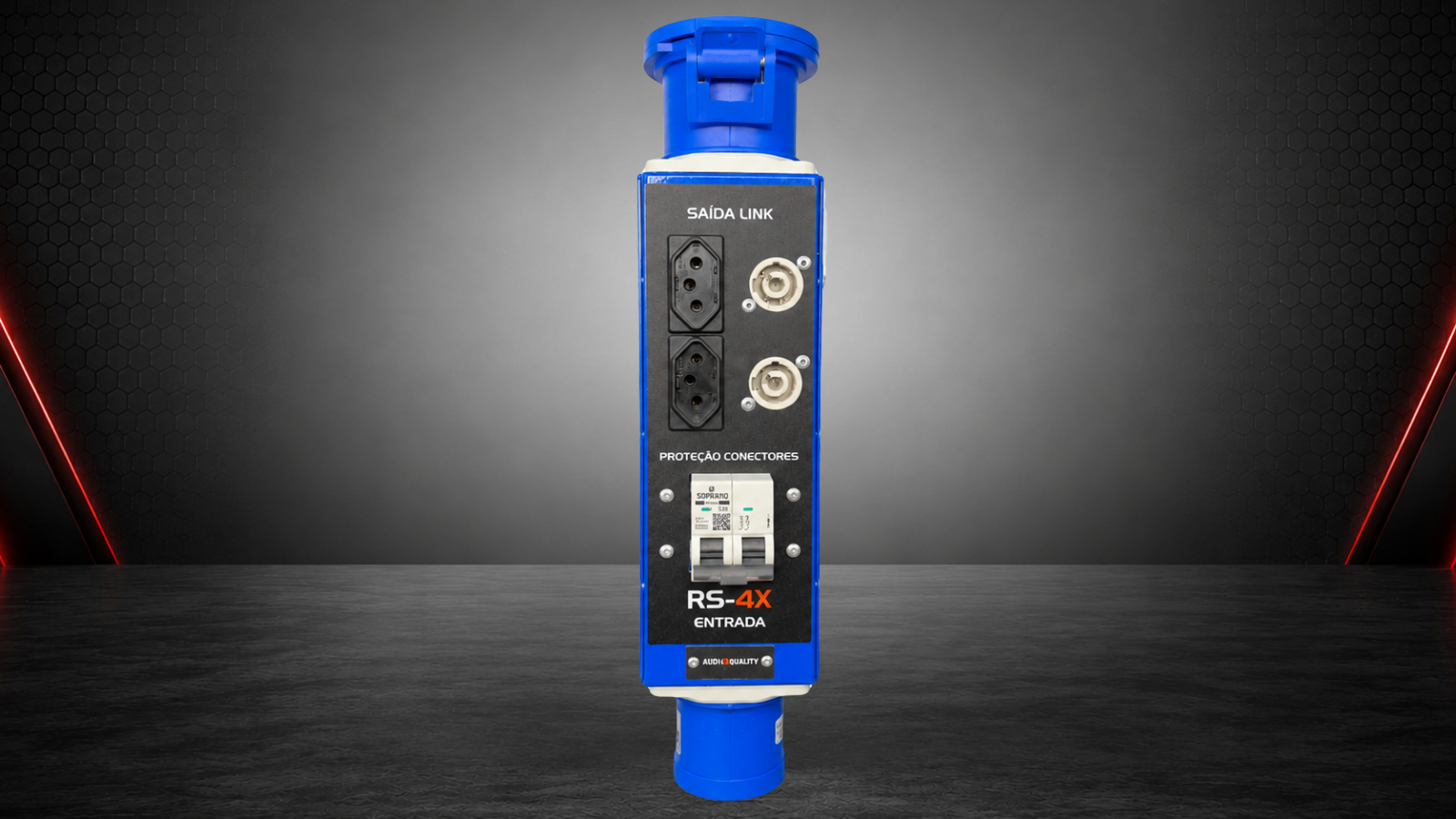 Régua RS-4X 220V AudioQuality com tomadas NBR e conectores PowerCon