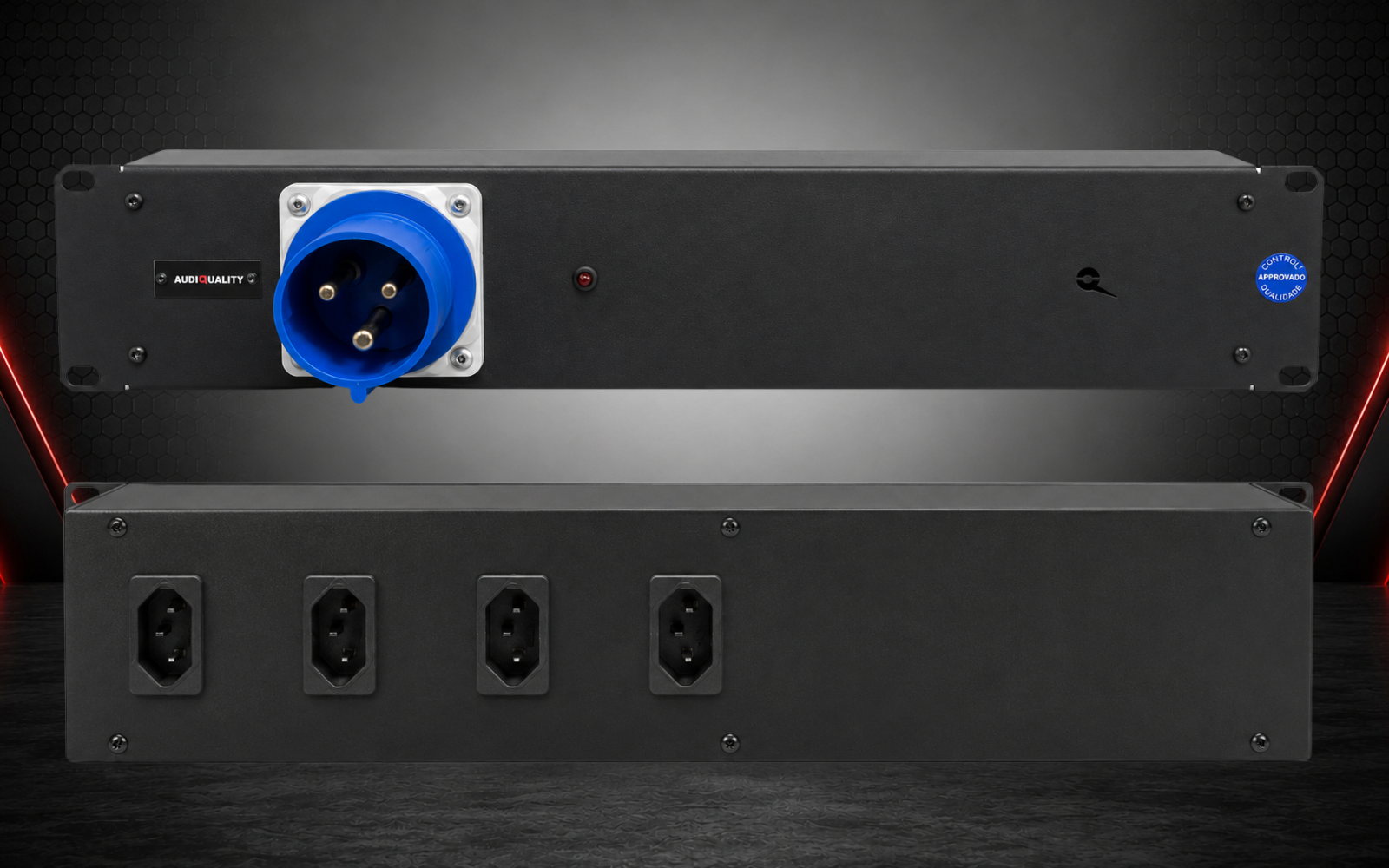 Distribuidor de energia rack DRN-20A AudioQuality com 4 tomadas NBR traseiras